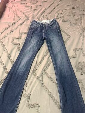 Ariat Women's Wide-Leg Jeans in Dark Blue Wash